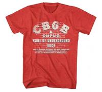 88aWEF CBGB Logo on Wall Red Heather T Shirt