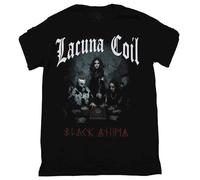 88aWEF VTG Lacuna Coil Band Tour Heavy Cotton Black Unisex Shirt MM1050 Black XXL