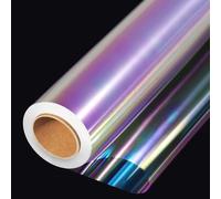 88cm X 15m Rouleau Plastique Transparent - 3 Mils Papier Cadeau Transparent ,Rouleau De Cellophane Iridescent ,Papier D'emballage Papier Irisé Feuille Cellophane (88cm Plier En 44cm)