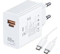 88W Supercharge Chargeur Rapide Pour Honor 200 Lite 90 Lite,2-Ports 88W Pd Chargeur Rapide Avec 6A Câble Usb C 1M,Supercharge Chargeur Pour Honor Magic7 Lite 7Pro 6 6Lite 6Pro 70 L[CHA8221707]