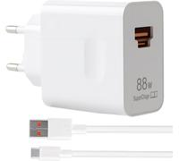 88w Supercharge Chargeur Rapide Pour Huawei Honor, 2 Ports 88w Chargeur Avec Câble Usb C 6a 1m, Chargeur Supercharge Pour Huawei Pura 70 Mate 60 Honor 200 Lite 90 Lite Magic7 Lite 6 Lite X8b Pad X8a