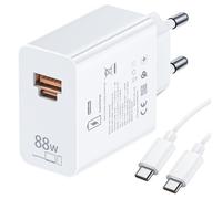 88W USB C Chargeur Rapide pour Honor 200 Lite 90Lite,2-Ports 88W PD Chargeur Rapide avec 6A Câble USB C 1m,Chargeur pour Honor Magic7 Lite 8Pro 7Pro 6 6Lite 6Pro 70Lite X6B X8B Pad X8a X9a