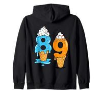 89 Jersey Uniform Drip, Funny Dripping Ice Cream Art, 89ème Sweat à Capuche