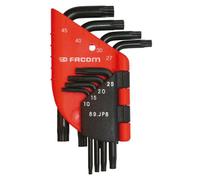 Facom Jeu de clés Allen coudées Torx et Resistorx 89.JP6 Clés longues T10–T40 Étui compact