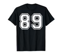 89 Matching Universitaire Grunge de Sports d'équipe numéro Quatre-Vingt-Neuf T-Shirt