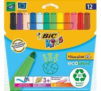 [892223-5] BIC Lot de 5 Etuis 12 feutres KIDS VISACOLOR XL ECOlutions Pte lar...