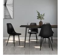 8938|NEW* JILI Lot de 4 Chaises de salle à manger MODERNE - 4 pcs chaises Cuisine Noir PP