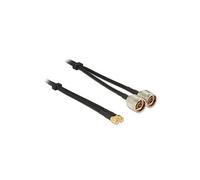 DeLOCK 89467 câble coaxial RG-58 5 m 2 x N plug 2 x SMA plug Noir