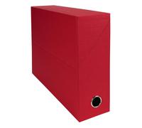 [89525E] Exacompta Boite transfert Dos 90mm papier toilé - Rouge