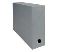 [89526E] Exacompta Boite transfert Dos 90mm papier toilé - Gris