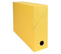 [89529E] Exacompta Boite transfert Dos 90mm papier toilé - Jaune