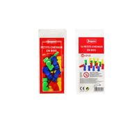 [8984] JEUJURA Pack 16 petits chevaux en bois - 4 x 4 couleurs