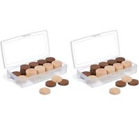 8985- Jeux De Société-Boite 40 Pions Dames En Bois (Lot De 2)[Z688]