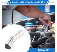 89mm/3.5"OD 45 Degré Courbe 6061 Alliage D’Aluminium Tube Intercooler Surface Polissage Air Intake Connexion Tuyau Double Tête Plate 150mm 5.9" 1mm 0.04"