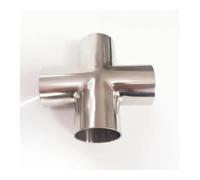 89mm 3.5" Pipe OD Butt Welding Cross 4 Ways Splitter SUS 304 Stainless Steel Fitting Spliter Homebrew Beer Wine