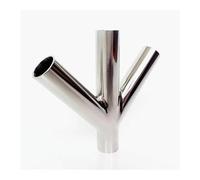 89mm 3.5" Pipe OD Butt Welding Oblique Y-Shaped 4 Way SUS 304 Stainless Fitting Spliter Homebrew Beer Wine