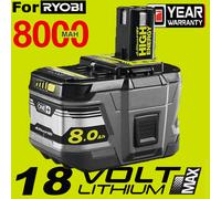 Lot de 2 batteries lithium-ion 18 V 5 Ah pour Ryobi One+ Plus RB18L50 P108 RB18L