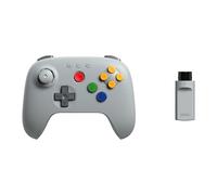 8BitDo Manette sans fil 64 2.4G pour console N64 originale et Windows – Analogique 3D – Gris