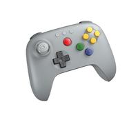 8BitDo 64 Bluetooth Controller for Analogue 3D, Switch, Switch 2, Windows, and Android (Grey)