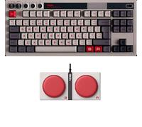 8Bitdo Clavier mécanique rétro Bluetooth/2,4G/USB-C Clavier de jeu 87 touches remplaçable avec deux touches super touches et super stick pour Windows et Android - Disposition ISO UK - N Edition