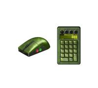 8Bitdo Clavier Numérique Mécanique Retro18 avec Souris Sans Fil et Station de Charge, Connectivité Tri-Mode pour PC et pour Android (Jeux)