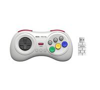 8bitdo Manette sans fils 8 boutons, couleur Blanche/White compatible sur Switch, Sega Genesis mini & Mega Drive mini G