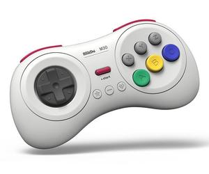 8Bitdo M30 Blanc Bluetooth/USB Manette de jeu Analogique/Numérique Android, Nintendo Switch, Nintendo Switch 2, PC