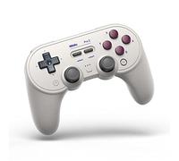 8Bitdo Manette Bluetooth Pro 2 pour Switch, PC, macOS, Android, Steam et Raspberry Pi (G Classic Edition), gris clair
