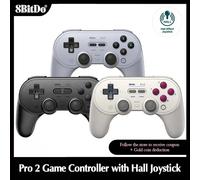 8Bitdo-Manette de jeu Pro2 Bluetooth sans fil avec effet Hall, manette de jeu pour Nintendo Switch, PC, MacOS,Android,Steam,Raspberry Pi Blue