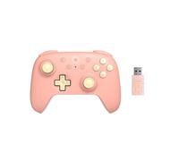 8BitDo Manette de Jeu Sans Fil 2,4 G avec Joystick à Effet Hall pour PC pour Raspberry Pi Android, Rose Pêche