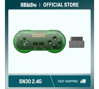 8bitdo-Manette de jeu SN30 2.4G sans fil, pour SNES/SDavid d'origine (vert diversifié)