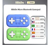 8BitDo Micro manette de jeu Bluetooth Mini contrôleur de jeu pour Switch, Android et Raspberry Pi, prend en charge le Mode clavier Blue