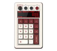 8Bitdo Retro 18 Mechanical Numpad - Fami Edition clavier numérique PC Bluetooth/USB/RF Wireless Bordeaux, Blanc