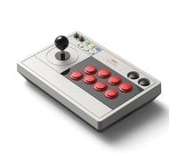 8BitDo Retro Arcade Fight Stick 8 Way Joystick avec 2 boutons macro dédiés et fonction Turbo pour Switch et PC Windows, prend en charge Bluetooth sans fil, récepteur 2,4 G et câble USB-C filaire