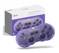 8BitDo SN30 PRO Manette de Jeu Bluetooth Compatible Avec Switch PC, Upgrade Hall Effect Joystick, Manette de Jeu Sans Fil pour PC, Windows, Android, macOS, Steam, Raspberry Pi (Violet Transparent)