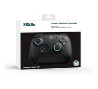 8BitDo Ultimate 2 Bluetooth Controller for Switch & Windows PC, Switch Pro Controller with TMR Joysticks, Switchable Hall Effect/Tactile Triggers, Vibration and Motion Control, RGB Fire Ring, Black