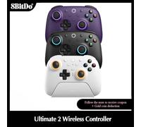 8BitDo Ultimate 2 contrôleur de jeu sans fil 2.4G avec adaptateur 2.4g station de chargement pour PC Windows 10 11 Android Purple
