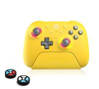 8BitDo Ultimate 2 Manette Bluetooth Pour Switch 2, Switch, PC Windows, Joystick TMR, Anneau De Feu RGB, Gâchettes Tactiles À Effet Hall Commutables, Vibration, Boutons L4/R4 Remappables, Jaune