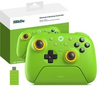 8bitdo Ultimate 2 Manette Sans Fil 2.4g Pour Pc Android, Mise Jour Tmr Joystick, Déclencheurs Tactiles/Effet Hall Commutables, Anneau Feu Rvb, Manette Jeu Sans Fil 8speed Avec Station Charge, Verte