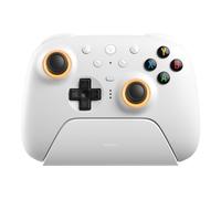 8Bitdo Ultimate 2 Wireless Controller for Windows & Android, Gaming Controller with TMR Joysticks, Switchable Hall Effect/Tactile Triggers, Motion Control, RGB Fire Ring, 8Speed Wireless Tech, White