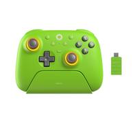 8Bitdo Ultimate 2 Wireless Gaming Controller with TMR Joysticks, Switchable Hall Effect/Tactile Triggers, 8Speed Wireless Tech, Charging Dock, RGB Fire Ring for PC & Android - Green