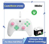 8BitDo Ultimate Mini contrôleur filaire pour manettes et déclencheurs à effet Hall Xbox pour Xbox série X/S, Xbox One, Windows 10/11 Translucent Pink