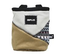 8BPLUS PROBAG Sac à craie pour escalade et blocage, ceinture, mousqueton et boîte cadeau inclus, large ouverture, porte-brosses pour gauchers et droitiers (sable)