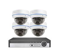 8CH 5MP POE dôme système de caméra sécurité IP Anti-vandalisme intérieur Maison CCTV Enregistrement Surveillance Kit Protection(2T,8CH NVR 4PCS Cameras)