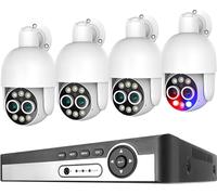 8CH NVR Système de sécurité, 8MP caméras à double objectif, détection intelligente des personnes , 8CH NVR 4 pièces caméras, 1T