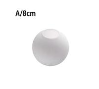 (8cm)Matte White Globe Glass Lamp Shade Replacement Round Light Cover Fix