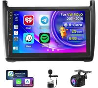 8Core 2G+64G Autoradio Android 15 Pour Vw Polo 2011-2016, Carplay Sans Fil Android Auto 9'' Poste Radio Avec Miiror Link Gps Wifi Bluetooth Rds Fm 32Eq Dsp Swc Mic Caméra De Recul[Z1494]
