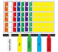 8couleurs Étiquettes de câble, 240Pcs Etiquette Cable pour Organiser et Identifier vos Câbles, Etiquette Multi Couleur pour Ecrire à la Main, Réutilisable