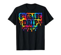 8e année Drip Back to School Huitième année Enfants Garçons Filles T-Shirt Graphique avec Valeur