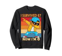 8e Anniversaire 67 Six Seven Dabbing Boy I'm 8 Year Old Bruh Sweatshirt